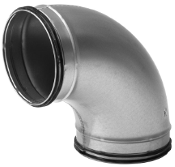 Alva Spiro Bogen verz.Blech DN125-90 mit Lippendichtungen - ALB12590LD