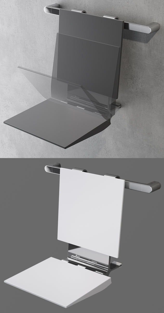 Alva Varia Einhängesitz mit ABS Sitzfläche, bis 160kg, Grau/Chrom - AQBFVAEHSGC1