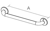 Alva Varia Wandhaltegriff 25cm bis 130kg, Edelstahl Satiniert - AQBFVAWHG25E