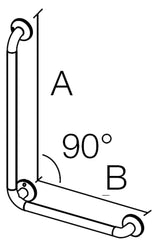 Alva Varia Wandhaltegriff 90 reve. 70x45cm, bis 130kg, Edelstahl Satiniert - AQBFVAWHG90.1E