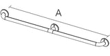 Alva Varia Wandhandlauf 105cm bis 130kg, Edelstahl Satiniert - AQBFVAWHL105E