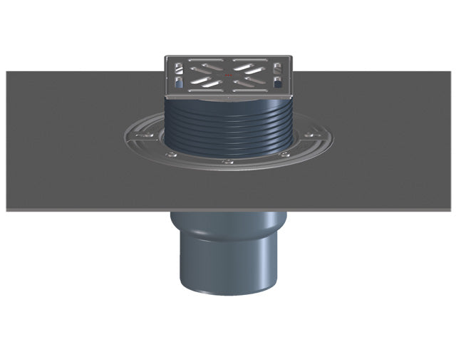 HUTTERER & LECHNER HL3100TH Balk.- u. Terr.abl. DN75/110 sr , Bitumen, GK, 145x145mm/138x138mm   – HL3100TH