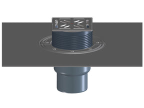 HUTTERER & LECHNER HL3100TH Balk.- u. Terr.abl. DN75/110 sr , Bitumen, GK, 145x145mm/138x138mm   – HL3100TH