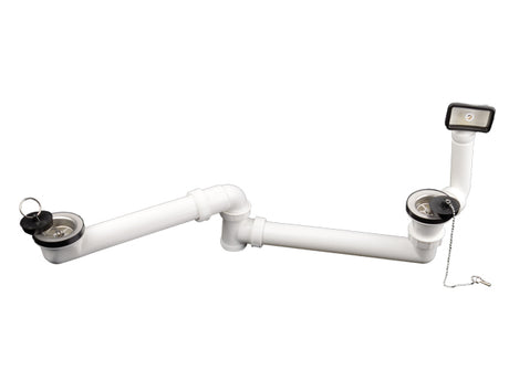 HUTTERER & LECHNER HL25U-6/4 Abl.verb. DN40 m. Vent.en 6/4" u. Ül.. f. reverse Doppelspülen   – HL25U-6/4