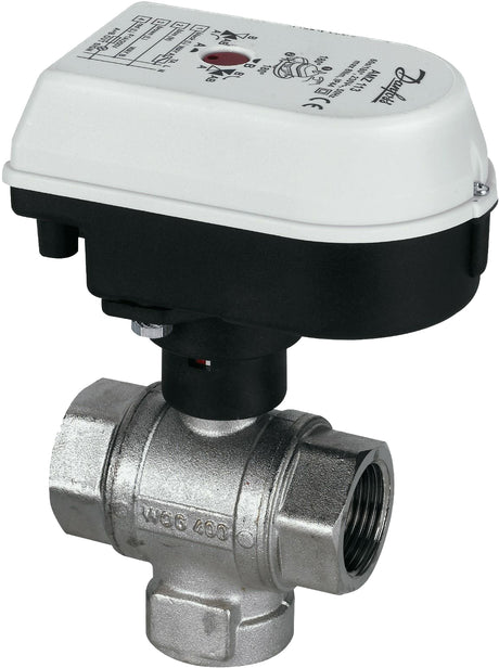 Alva Motorkugelhahn 5/4" 3-Weg 230V m.Hilfskontakt, kvs 21, max. 110C - ALMKH3.5/4