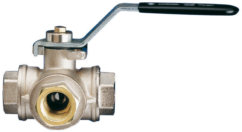Alva 3Wege-Kugelh.Fig.200-3L 1" Mssg.m.voll. Durchg.Kugel m.L-Bohrung - ACKH3L1