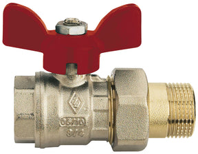 Alva Kugelhahn Fig. 200FH 1/2"IG Mssg. voll.Durchg.m.Flügelg. u. Holl. AG - ACKHFH1/2