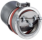 Alva Energiesparzugregler d 150 mm, m. Explosionsklappe, Edelstahl - ALZUGEX150N