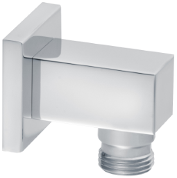 Alva Aura Wandanschlussbogen 1/2" mit RV und Rosette, Chrom - AQARAUWAB