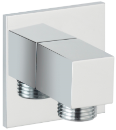 Alva Aura Wandanschlussbogen 1/2" eckig, Chrom - AQARAUWABE
