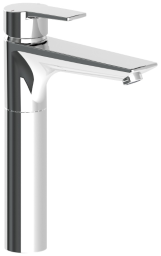 Alva Aura Waschtischarmatur XL mit Druckkn.-Garn., H”he 29,7cm, Chrom - AQARAUWTXL2