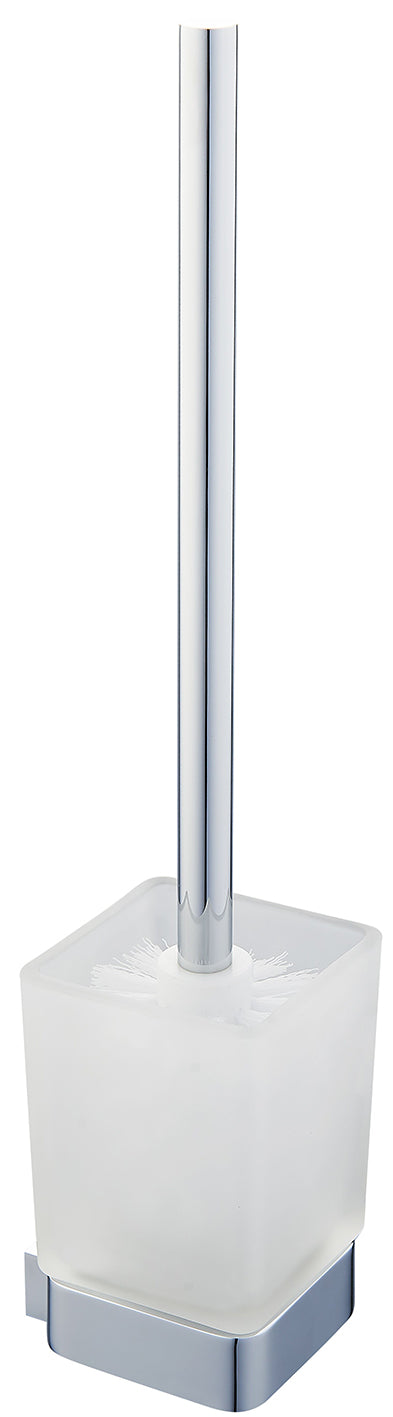 Alva Aura Toilettenbürstengarnit. mit Kristallglas satiniert, Chrom - AQASAUBG
