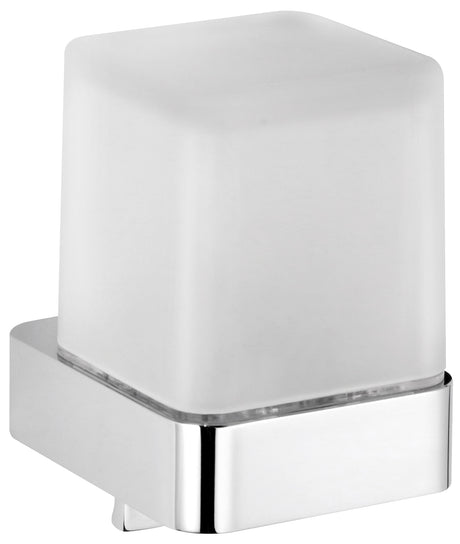 Alva Aura Seifenspender mit Hebel kompl., Kristallglasbeh. satiniert,Chrom - AQASAUSPH