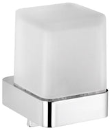 Alva Aura Seifenspender mit Hebel kompl., Kristallglasbeh. satiniert,Chrom - AQASAUSPH