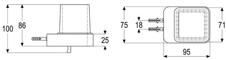 Alva Aura Seifenspender mit Hebel kompl., Kristallglasbeh. satiniert,Chrom - AQASAUSPH