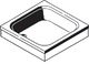 Alva Una 1.0 Strukturträger inkl. Brausetasse 80x80x6,5cm, AQBT80F1 - AQBT80F1ST