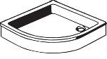 Alva Una 1.0 Strukturträger inkl. Rund- tasse 80x80x6,5cm, R50, AQRBT80F1 - AQRBT80F1ST