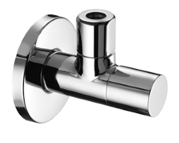 Alva Varia Design-Eckventil 1/2" mit Rosette, Chrom - AQARVADEV3