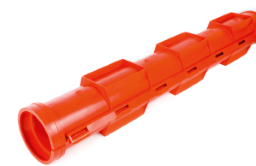 ALVA PE-Kabelschalen f. KSR110 rot 1m Plastag m. angef. Muffe, 2 Stk=1 Vollrohr - DIKSHR110/100RT