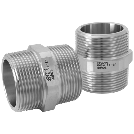 NORDS Nords Sechskantnippel R-207 1/2" Wkst.1.4404 / 316L(1.4436)  – 11-0207-04