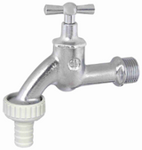 Alva Auslaufventil 1/2" mit Schlauchverschraubung matt-chrom - ACMSAV1/2