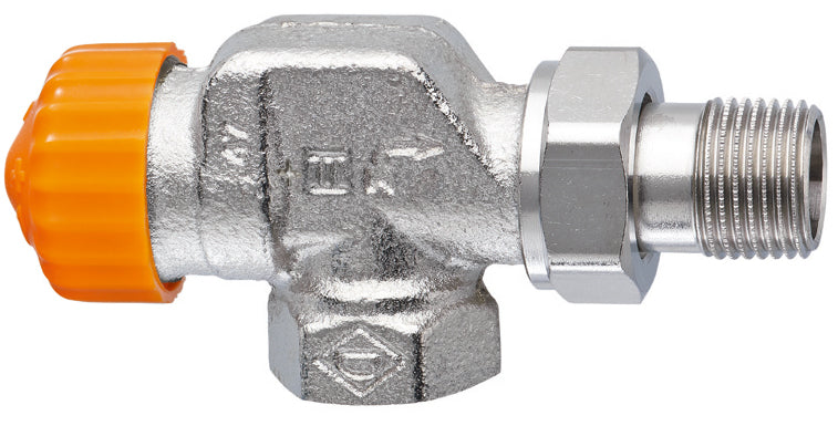 HEIMEIER Thermostat-Ventilunterteil DN15 (1/2") Eclipse, Axial, vernickelt  – 3930-02.000
