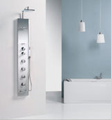 Alva Spa Duschpaneel 22,3 x 177cm Thermostat, Weiß - AQARSPDP1W