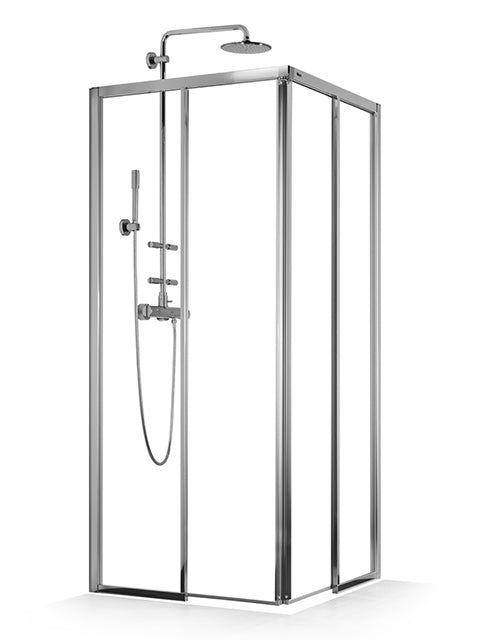 PALME Palme Drive 1.0 Eckeinstieghälfte 2-tlg. rechts 90x200cm Glas H1, silber  – DXE2B90B/H1/20
