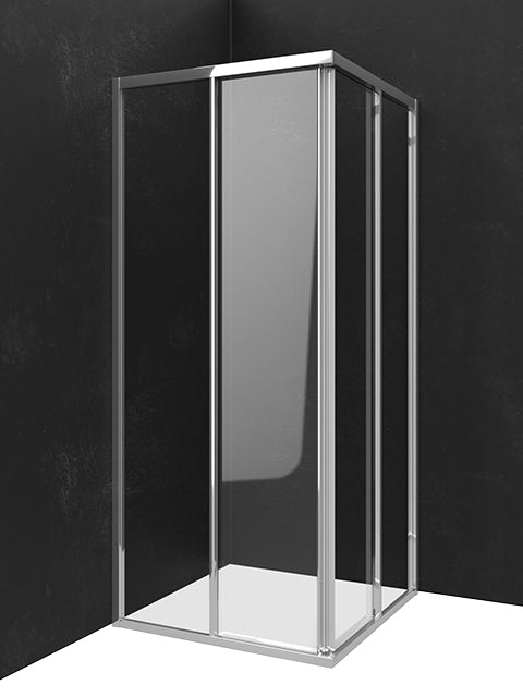 PALME Palme Drive 1.0 Eckeinstieghälfte 2-tlg. rechts 90x200cm Glas H1, silber  – DXE290B/H1/20