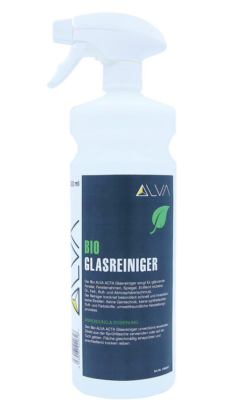 Alva BIO Glas-Reiniger, 1000 ml Flasche mit Sprühkopf - ACBIOGR