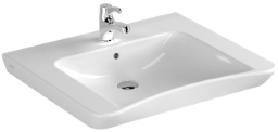 Alva Idea Waschtisch Keramik Barrierefrei, 65x56cm, m. šberlauf, Weiá - AQBFIDWTK65