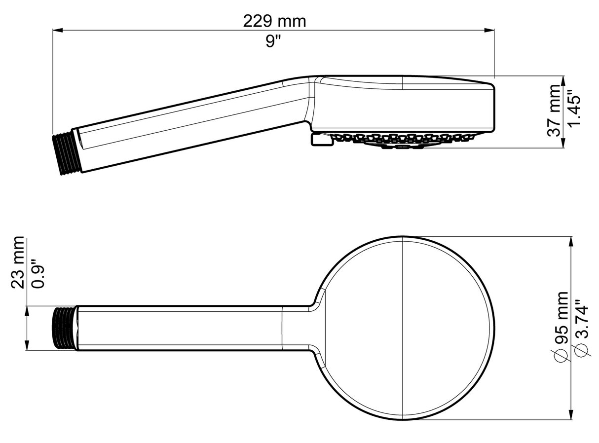 Alva Varia Handbrause 3-fach d 9,5cm, Chrom - AQARVAHB3.2