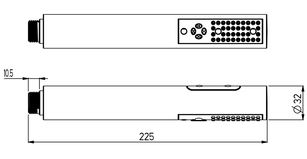 Alva Varia Stabhandbrause 2-fach Chrom - AQARVASHB2.1