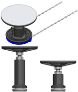 Alva Era Brausetassenfuß-Set 5 Stk. BT b. 100x100cm,Einstellh.,VB:7,8-15,3cm - AQBTERBTF5