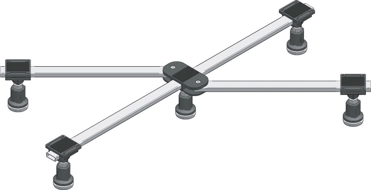Alva Era Brausetassenfußgestell für BT 80x75 bis 100x100cm, VB: 9-12cm - AQBTERBTF1