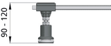Alva Era Brausetassenfußgestell für BT 80x75 bis 100x100cm, VB: 9-12cm - AQBTERBTF1