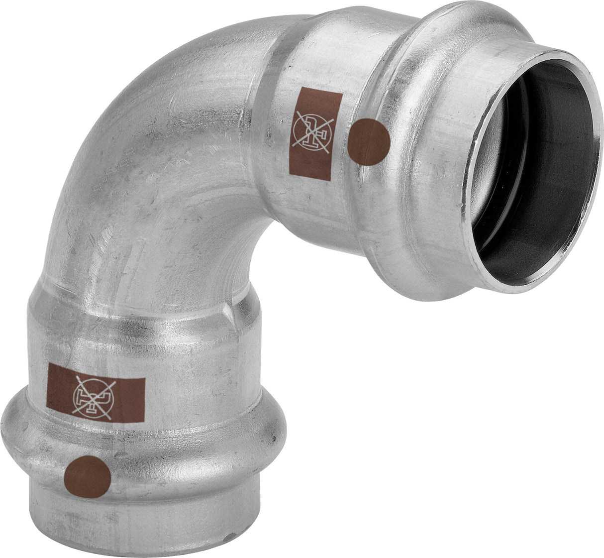 VIEGA Viega Bogen 90 Grad mit SC Temponox 1716 in 15mm Stahl nichtrostend  – 809 638