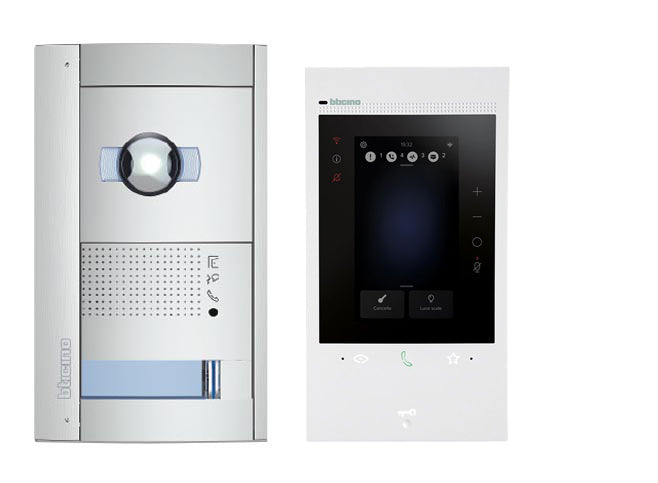 BTICINO Flex"ONE Video-Set mit Türstation SFERA inkl. Night & Day-Kamera + CLASSE 300EOS  – 363919