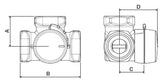 Alva 3-Weg-Mischer Type VRG131 11/2" IG DN40 Kvs 25 - ALBE11603400