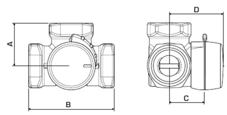 Alva 3-Weg-Mischer Type VRG131 11/2" IG DN40 Kvs 25 - ALBE11603400