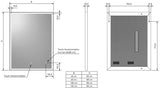Alva Forta Lichtspiegel 100x80cm Aufh. hoch+quer, Touchschalt., LED 14,4W - AQBMFOLS3