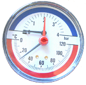 Alva Thermomanometer Standardausführung TMAX 4 1/2" ohne Logo - ALHTM80.1/2H