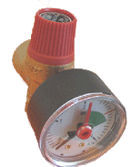 Alva Sicherheitsventilkombi. 1/2" 3bar mit Manometer - ALKSVM1/2.3