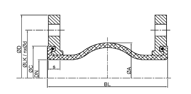 Alva Gummi-Kompensatoren 53L Rot/Epdm PN10 DN40 - WBRVOT20PN6