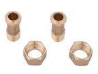 ALVA Wasserzähler-Verschraubungs-Set, mit Plombierung, Außengewinde 1" x Innengewinde 1 1/4", Messing-blank