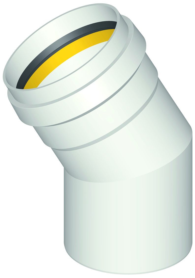 POLOPLAST PP-Polo-Eco-Plus Premium Bogen DN150/da160/30 Gr.f.SN8 u.SN12 weiss  – 06322