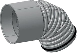 Alva G+Pipe Bogen DN/ID 500 45 Grad Muffe o. Dicht. Spitzende m. Dicht. - GPB50045