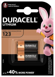 DURACELL Lithium Fotobatterie 3V 123, CR17345, 2er Blister   – 020320