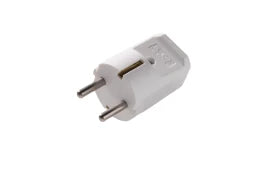 SCHURRER Schutzkontakt-Stecker mit Tülle kalkweiß   – K519MT/KWS