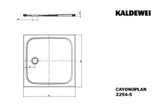 KALDEWEI Kaldewei Cayonoplan Duschw. 900x900x185 Wt-flach, alpinweiß  – 361447980001